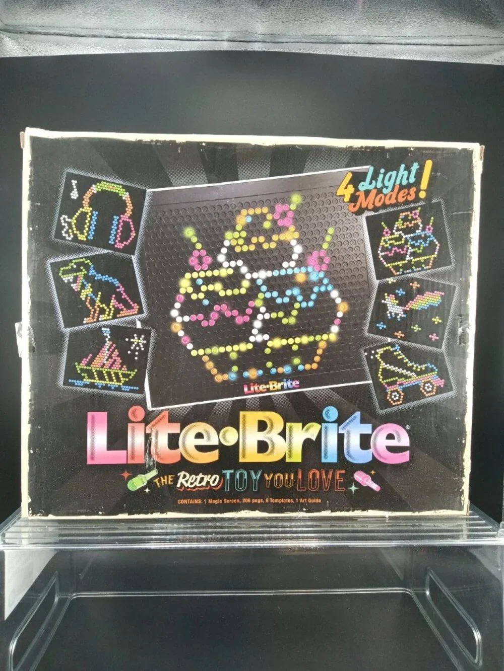 Lite-Brite Retro Toy 4 Light Modes 214 Pieces Batteries Req